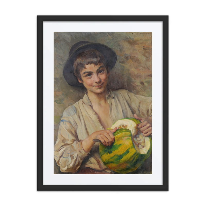 Italian Boy with Pumpkin