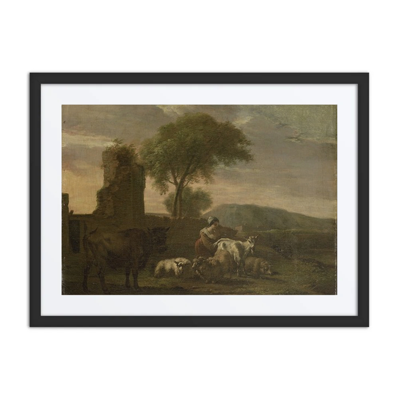 Italian Landscape with Shepherdess and Flock