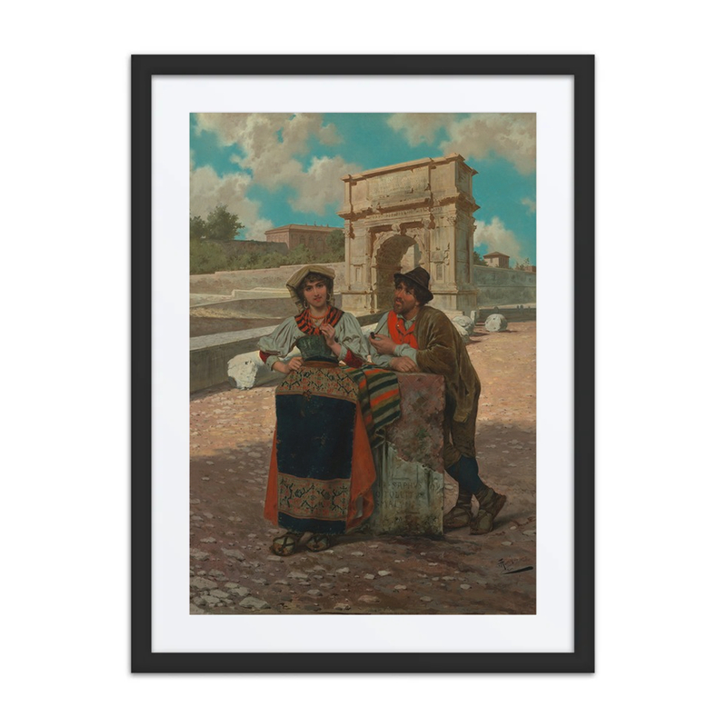 Italian Peasant Couple in Front of the Arch of Titus