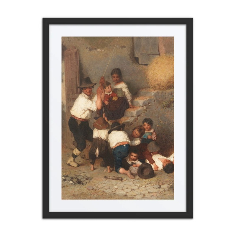 Italian Peasant Family Storing Hay