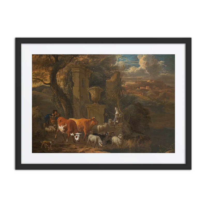 Italianised Landscapes with Shepherd and Shepherdess