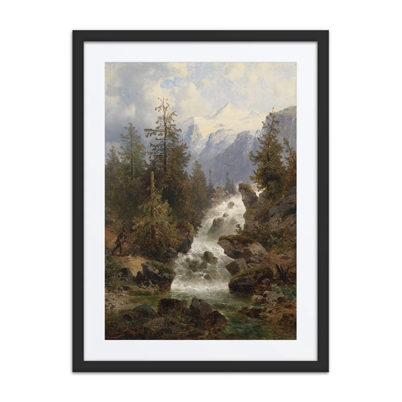 Jäger Am Wasserfall