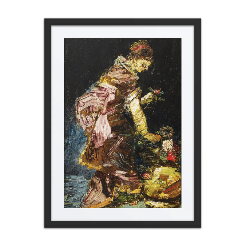 Jeune Femme Arrangeant des Fleurs