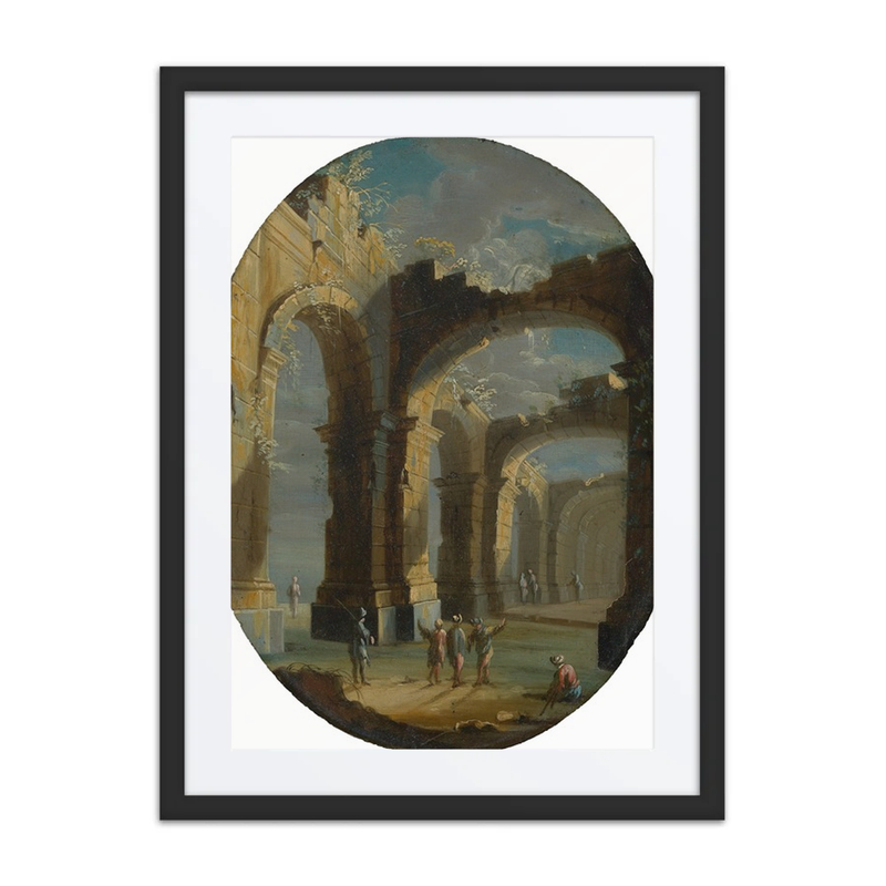Kirchenruine Mit Figuren