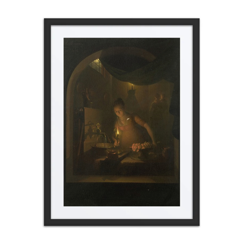 Kitchen by Lamplight