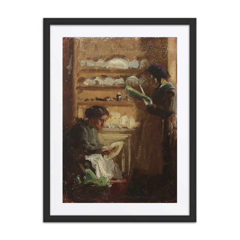 Kitchen in Skagen with Two Figures
