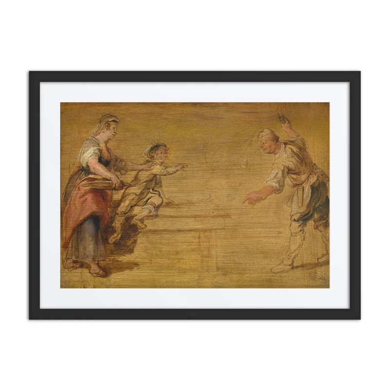 Kitchen Maid, Butcher and Boy Around a Table