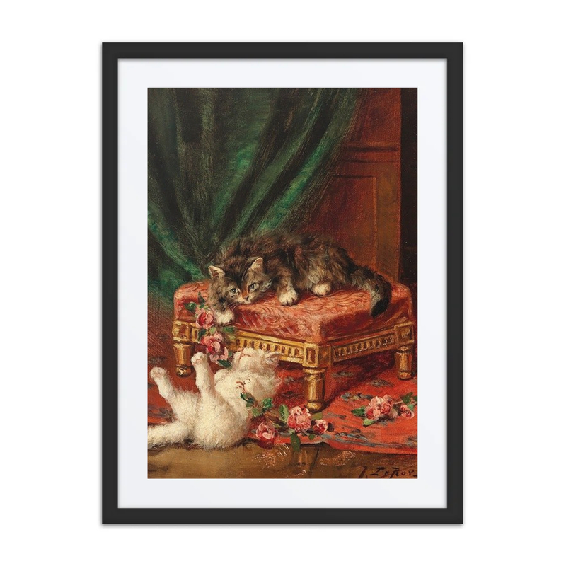 Kittens with Roses