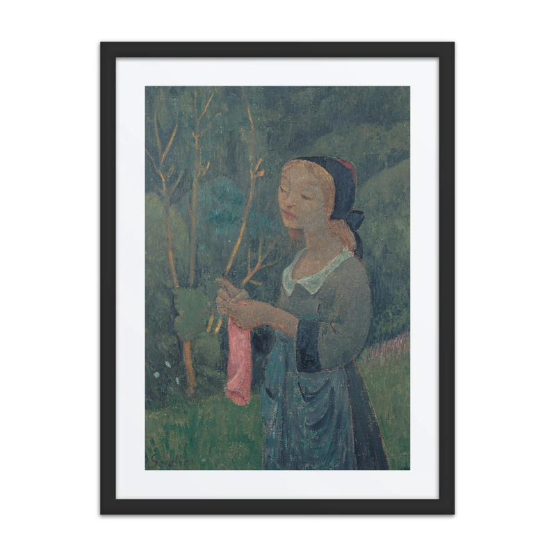 Knitter with Pink