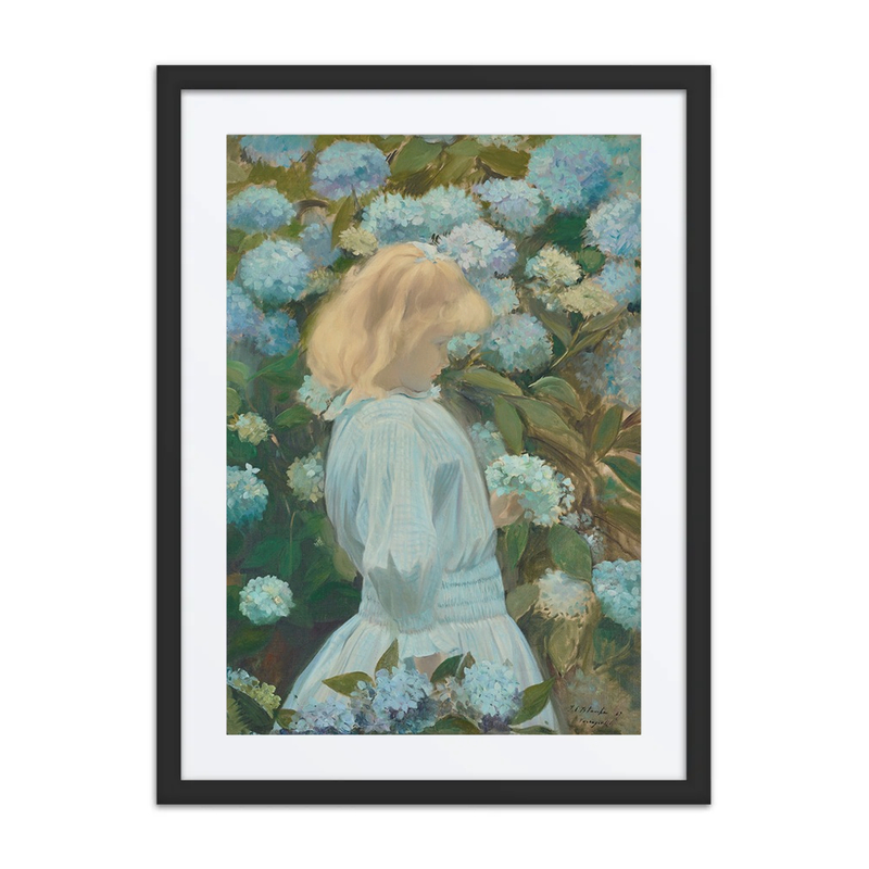La Petite Fille aux Hortensias