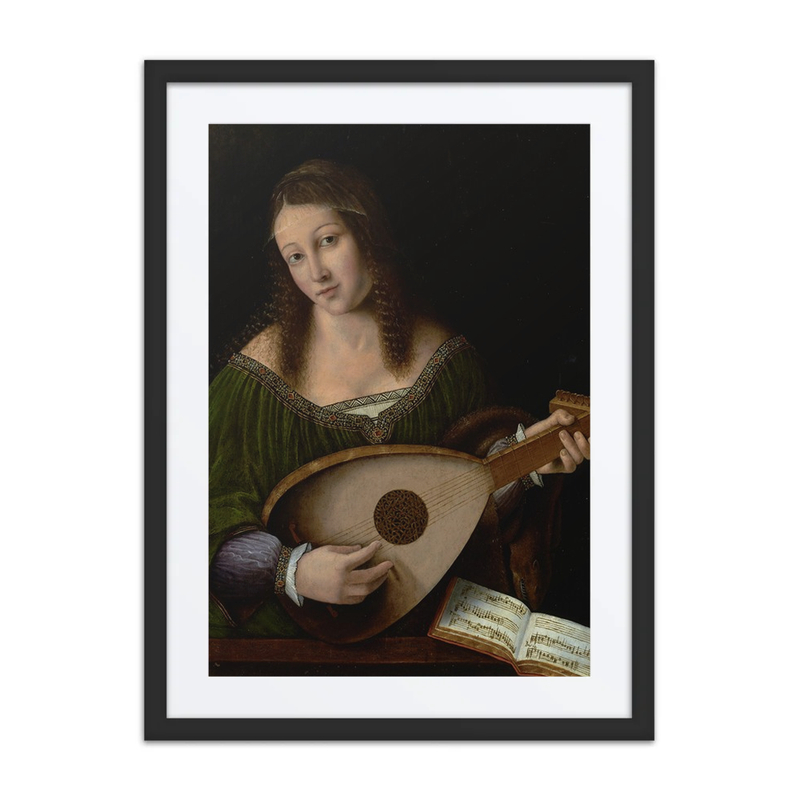 Lady Playing a Lute