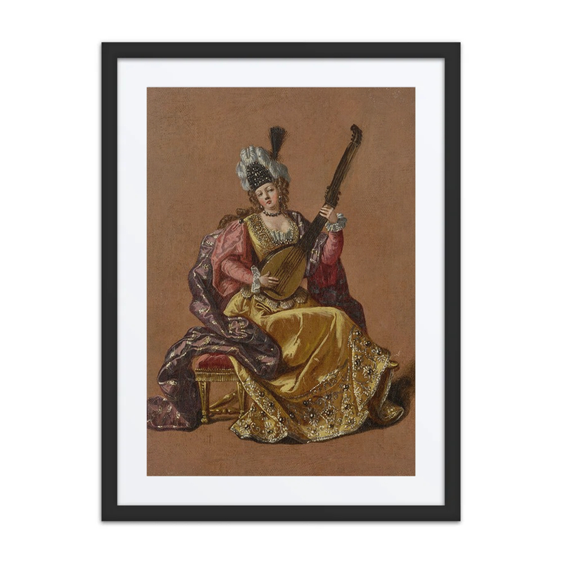 Lady Playing an Archlute