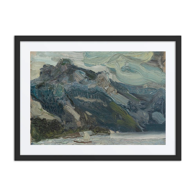 Lake Traun with Mountain Sleeping Greek Woman
