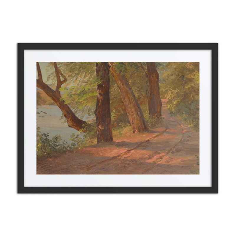 Landscape from North America (Road by a Lake)