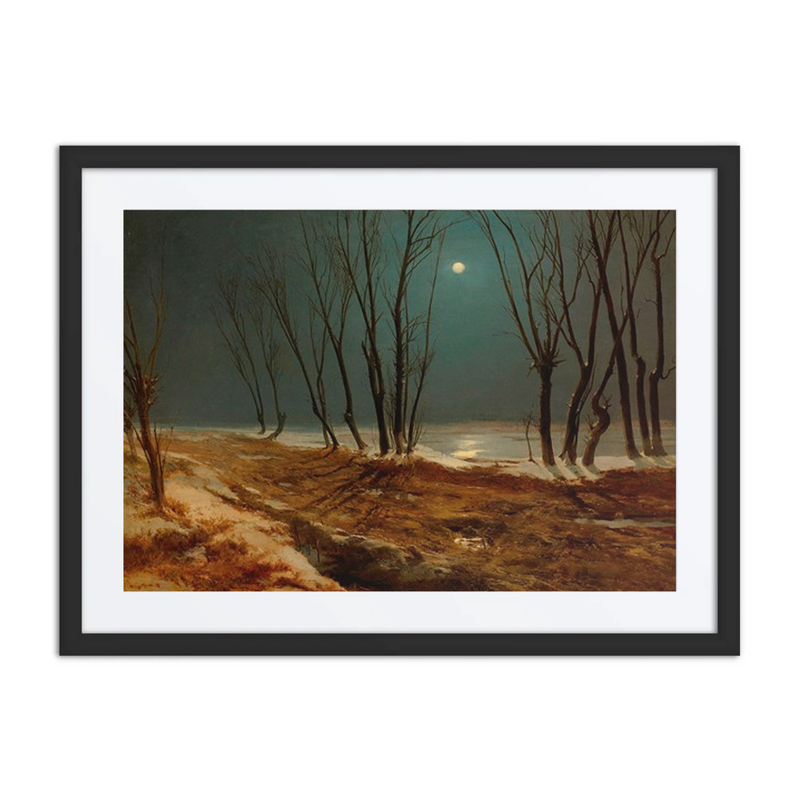 Landscape in Winter at Moonlight