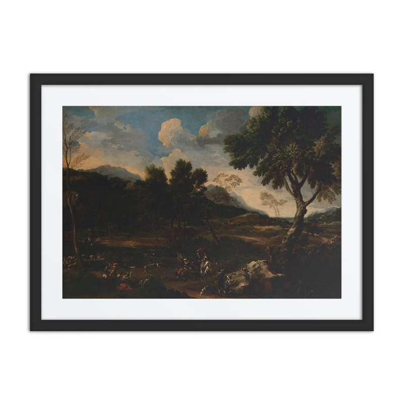 Landscape with a Battle Between Two Rams