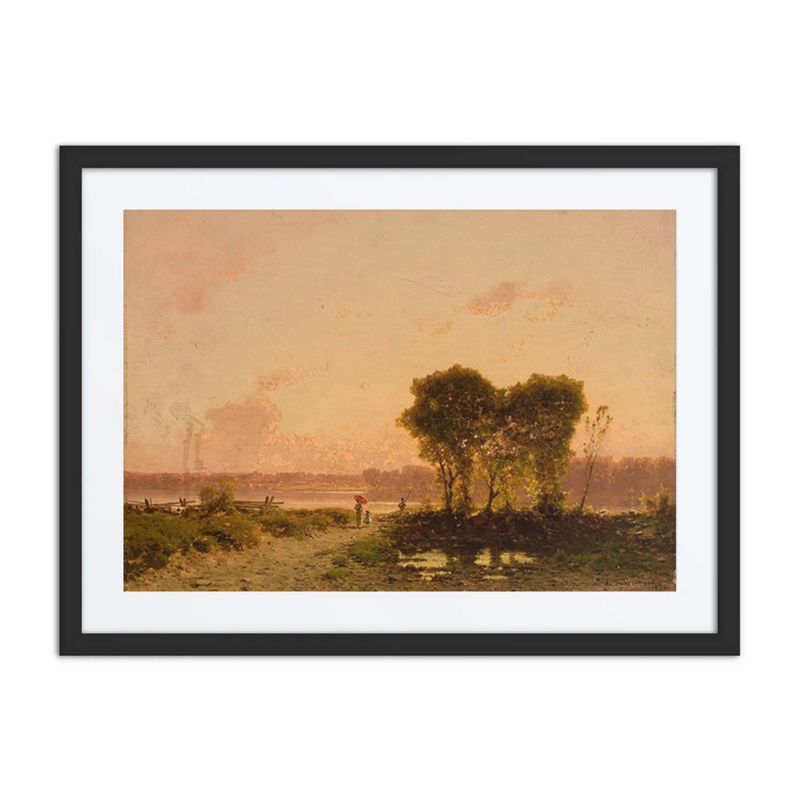 Landscape with a Riverat Sunset