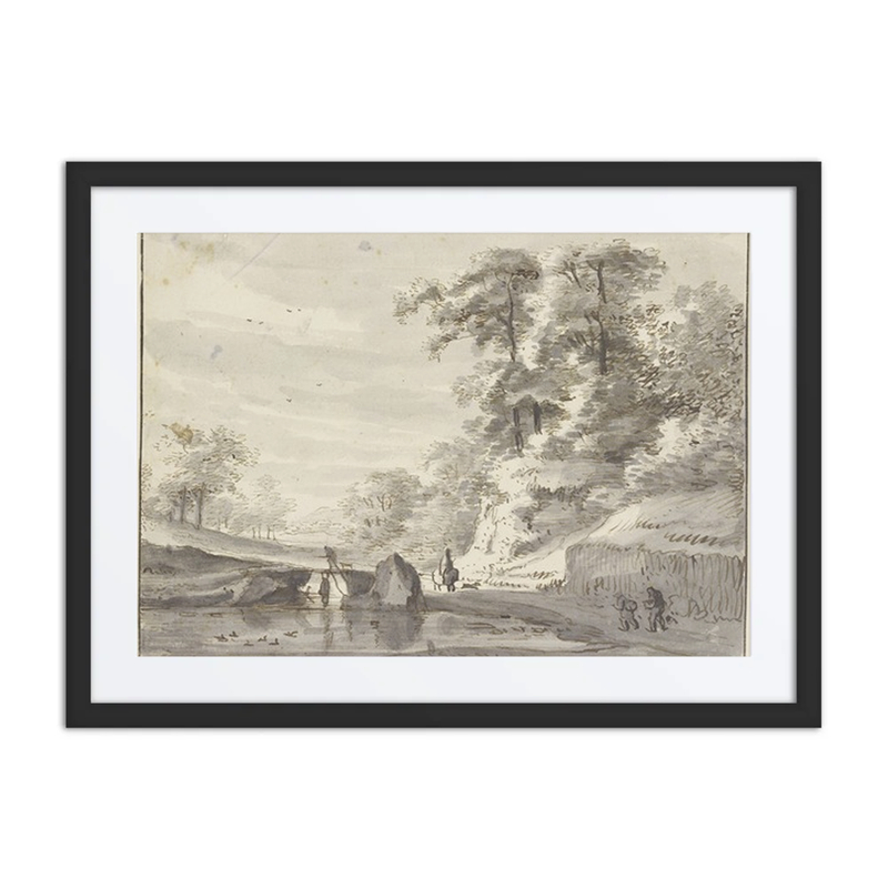 Landscape with Bridge and Figures