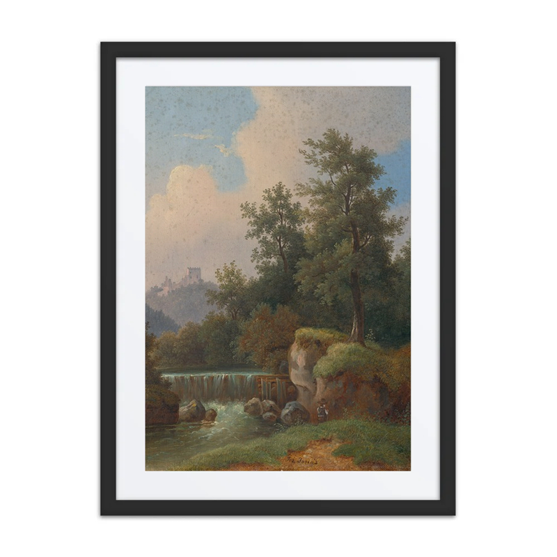 Landscape with Castle and Waterfall