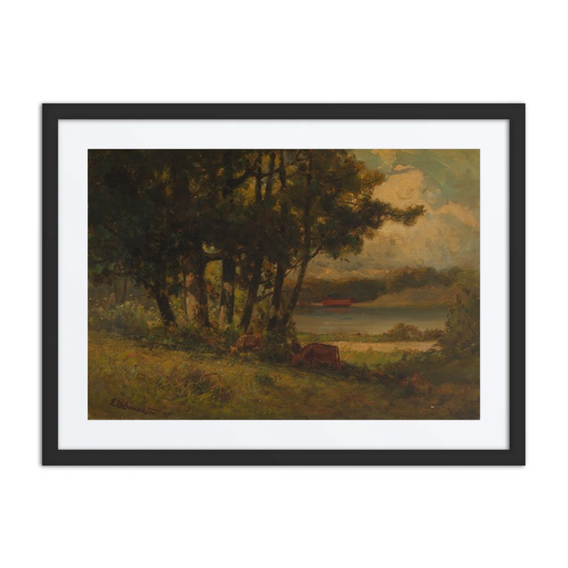 Landscape with Cows Grazing