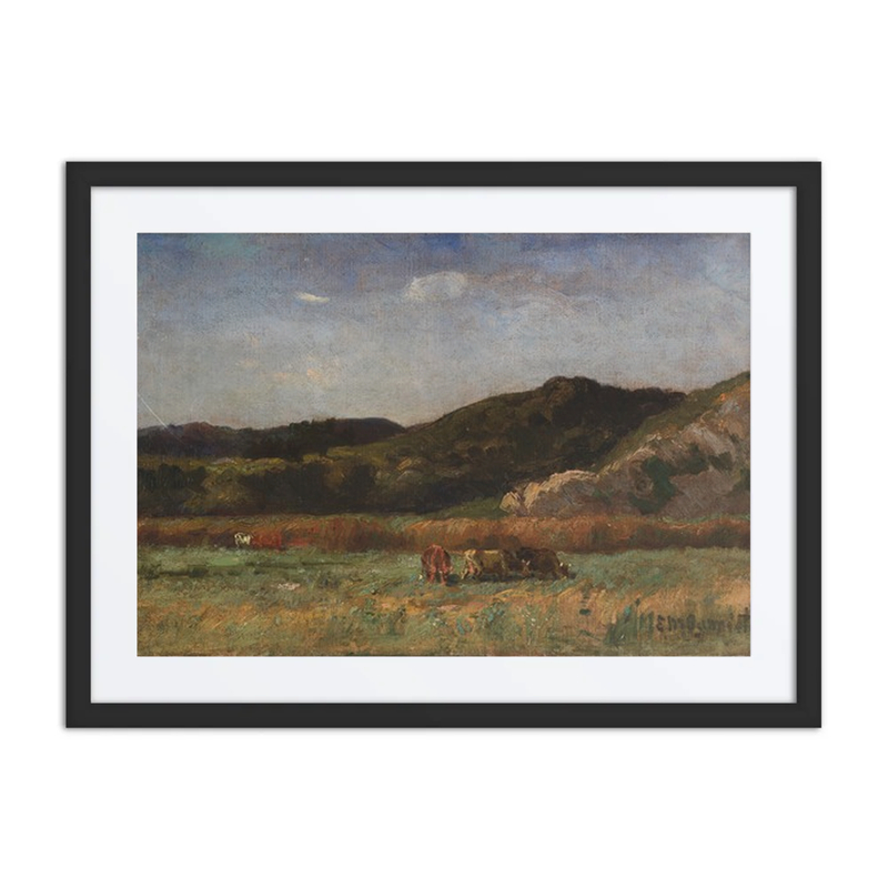 Landscape with Cows Grazing