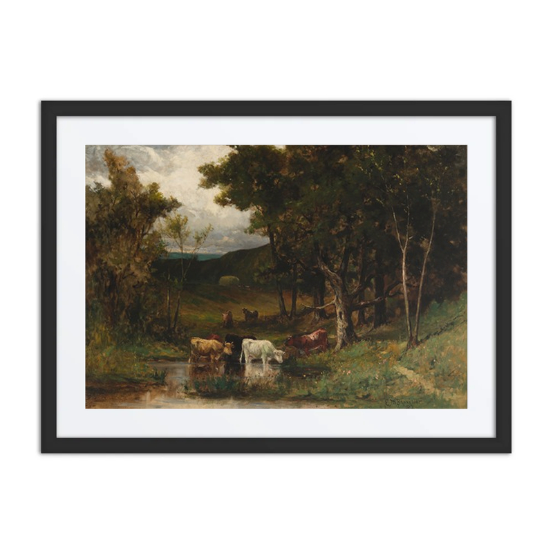 Landscape with Cows in Stream