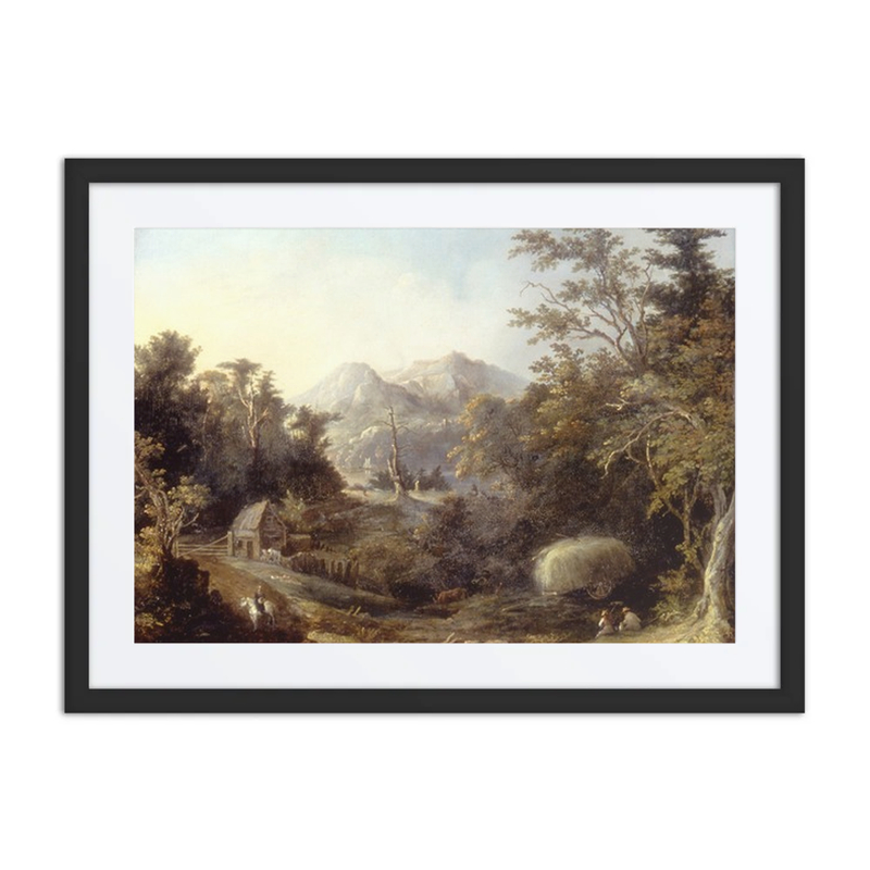 Landscape with Farm and Mountains
