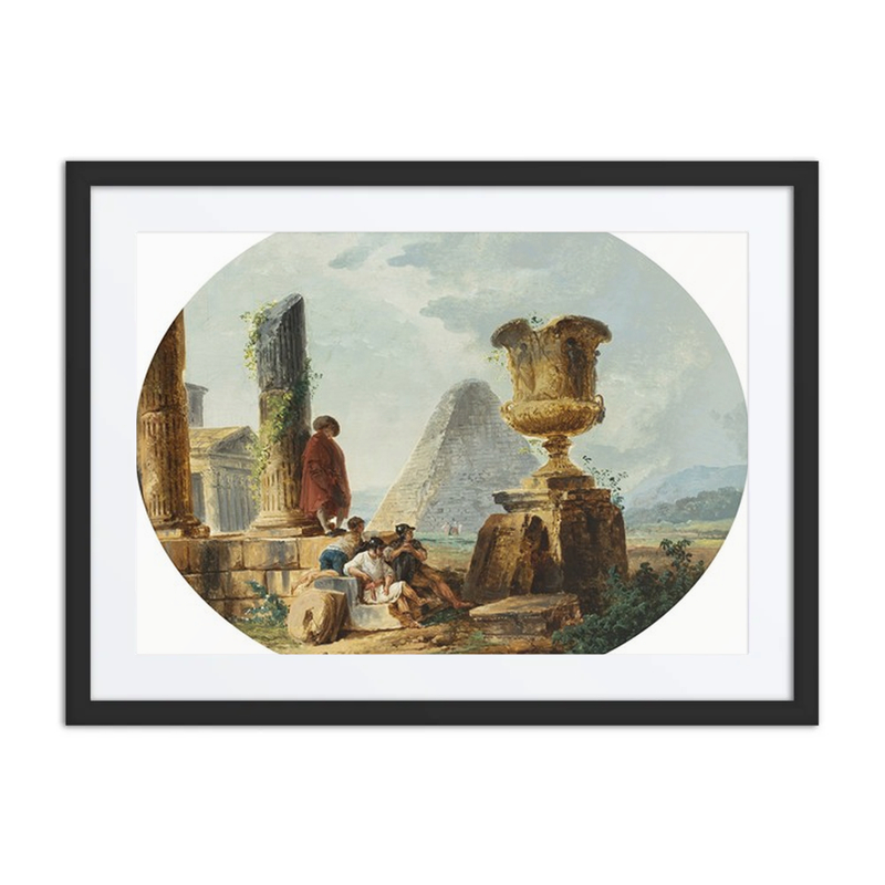 Landscape with Figures and Egyptian Pyramid