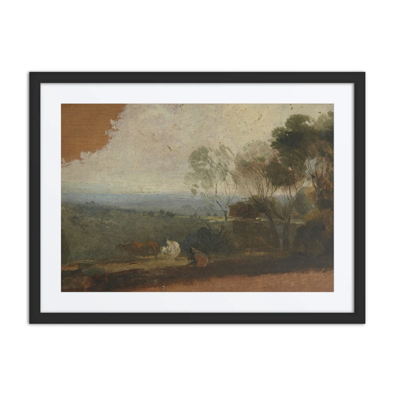 Landscape with Lake and Cattle