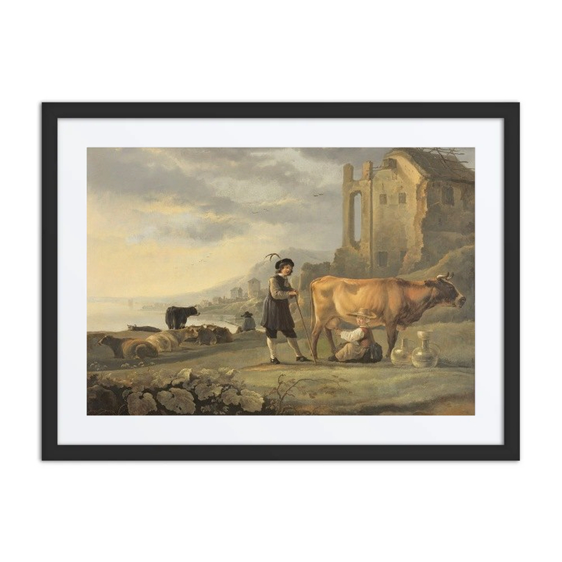 Landscape with Maid Milking a Cow