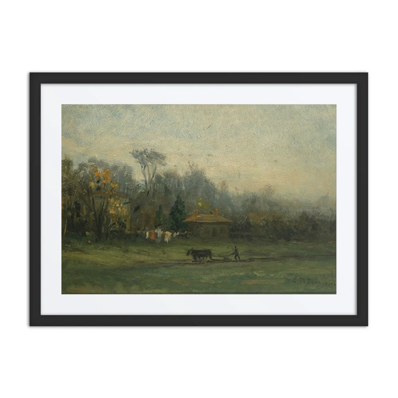 Landscape with Man Plowing Fields