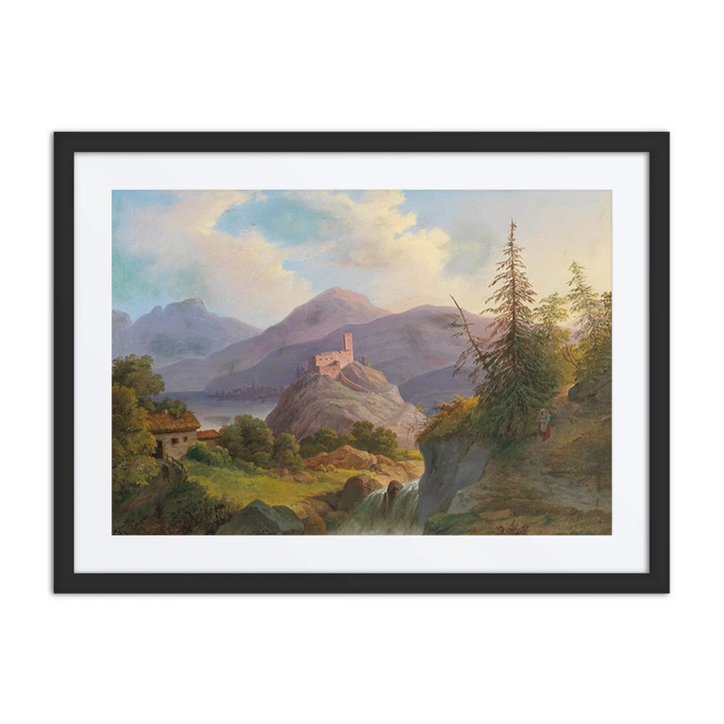 Landscape with Mountain Torrent and Castle
