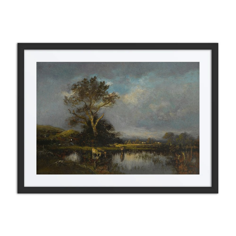 Landscape with Pond and Tree