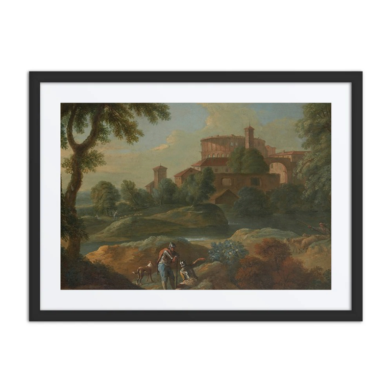 Landscape with Soldiers and Dogs