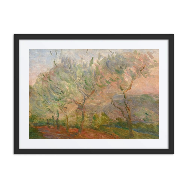 Landscape with Trees and Sunset