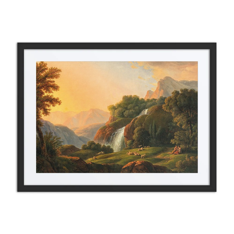 Landscape with Waterfall and Shepherds