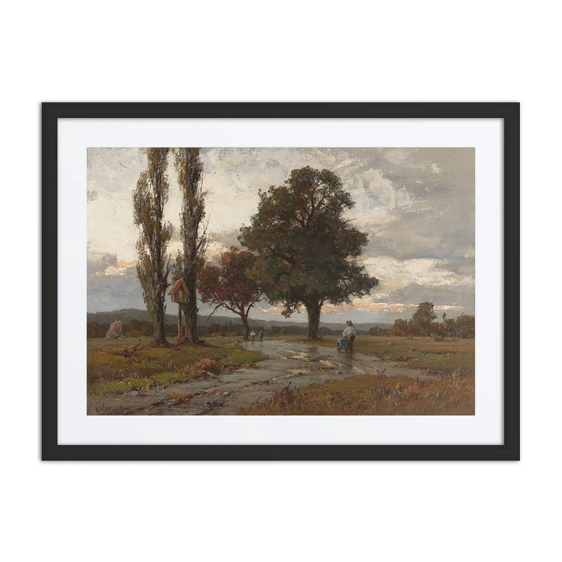 Landschaft Mit Abziehendem Gewitter