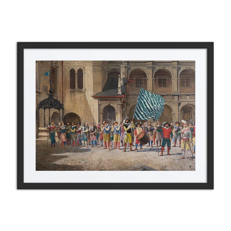 Landsknecht and Flag Bearer