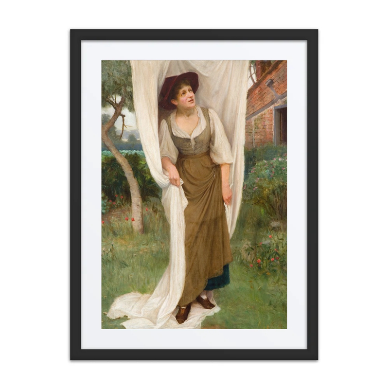 Laundress Startled by a Blackbird