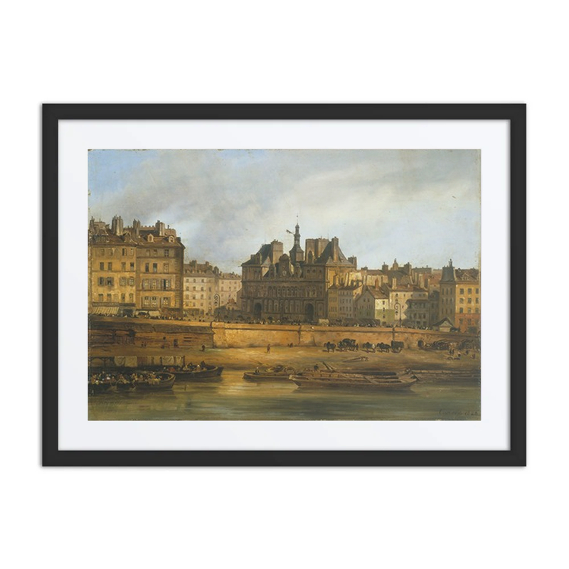 L’Hôtel de Ville et la Place de Grève, Vu de l’Ile de la Cité