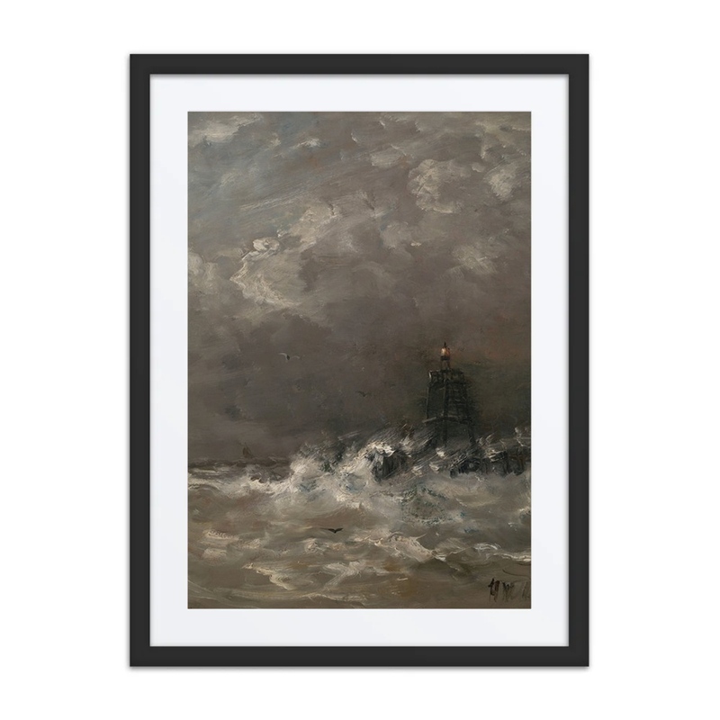 Lighthouse in Breaking Waves