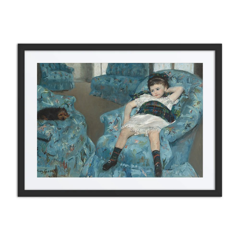 Little Girl in a Blue Armchair