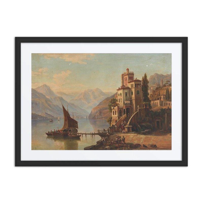 Loading Barges at a Villa, Lake Como