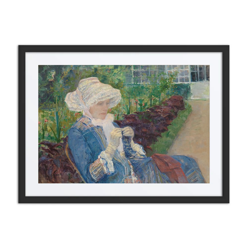 Lydia Crocheting in the Garden at Marly