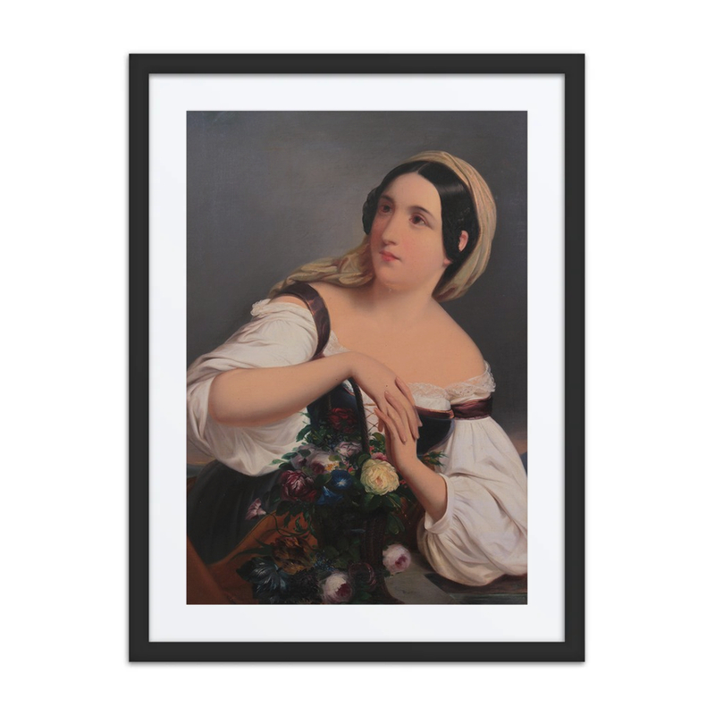 Mädchen Mit Blumenkorb