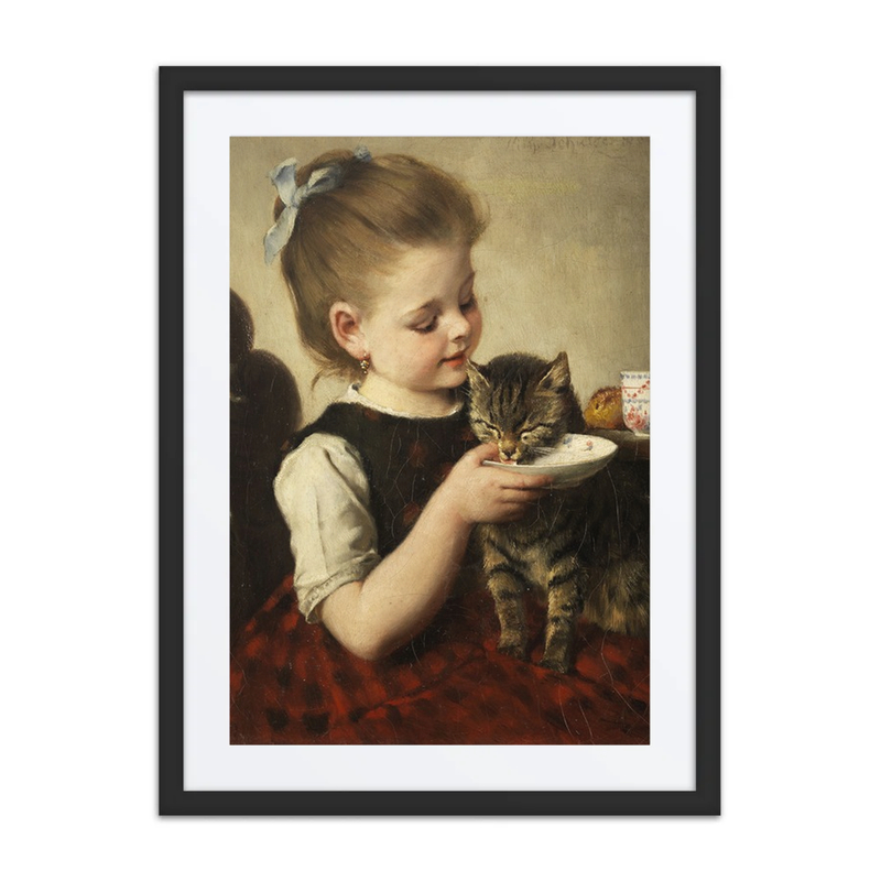 Mädchen Mit Katze