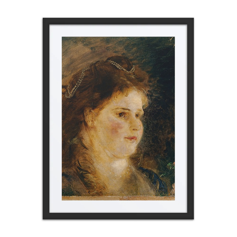 Mädchen Mit Perlenkette Im Haar