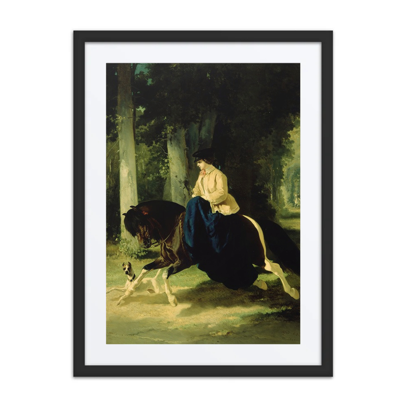 Mademoiselle de Mossellmann Riding in the Bois de Boulogne, Paris