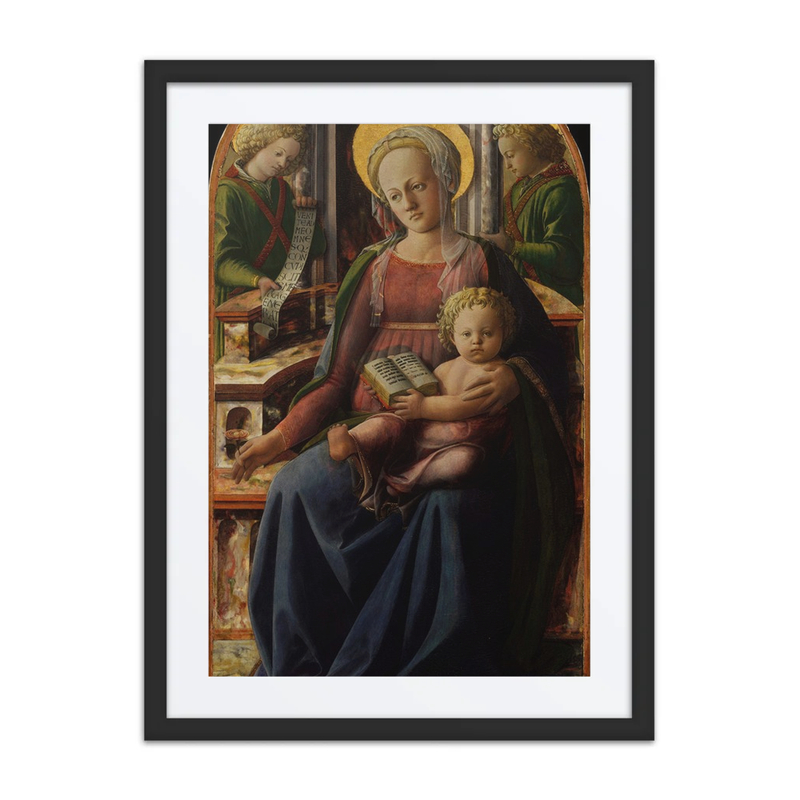 Madonna and Child Enthroned with Two Angels