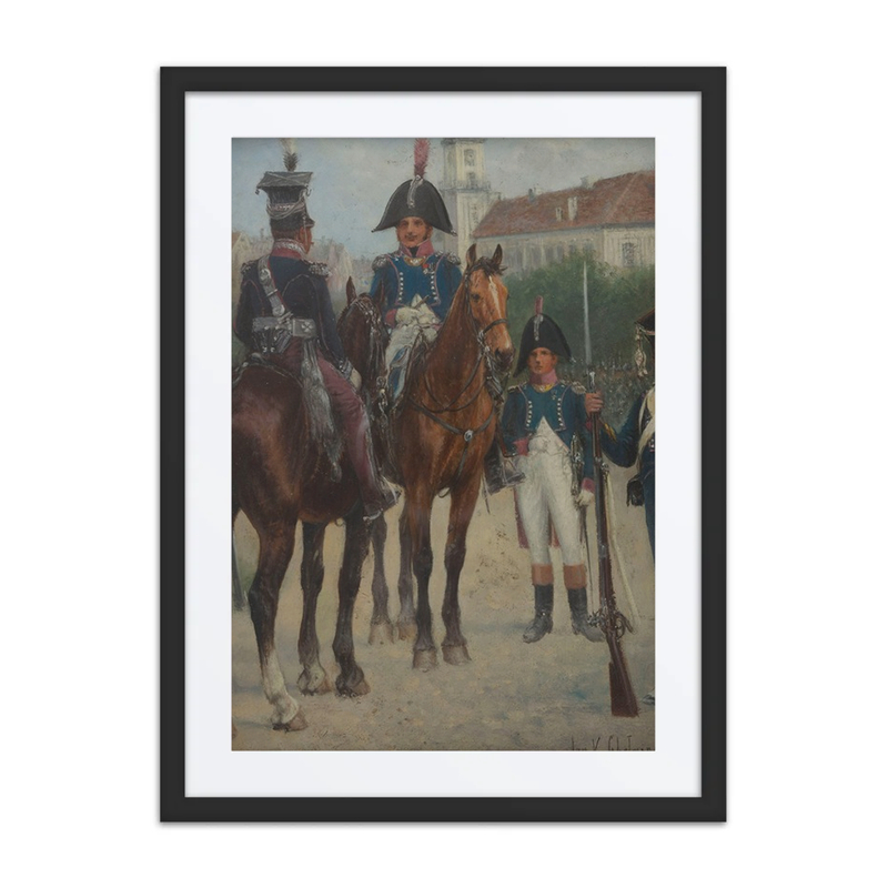 Major-General, a Colonel, an Officer and Veterans